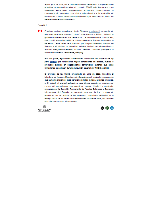 Consultores Internacionales Ansley te invita a leer las notas más destacadas en temas de comercio del 4 al 8  de noviembre. 👇 📷