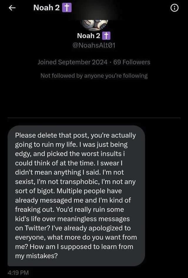ItsMrsRabbitToU's tweet photo. Some people really can’t handle being confronted with the consequences of their own actions lol https://t.co/T6nZ4GfeXq