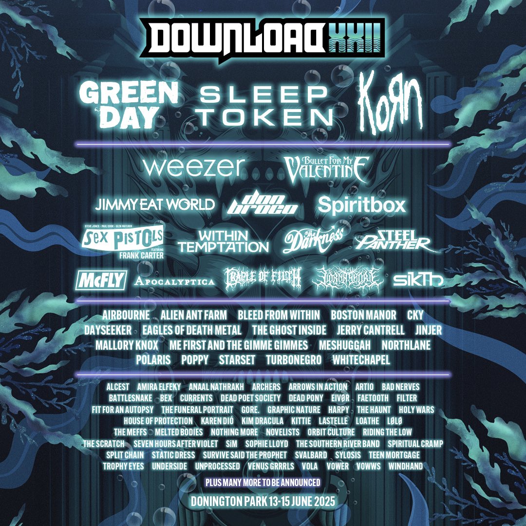 We’re beyond excited to be performing at DLXXII – the 22nd Edition of Download Festival in 2025! Marking 22 years of the greatest rock and metal festival of all time, tickets on sale Thursday at 9pm! #DLXXII 🖤🌸