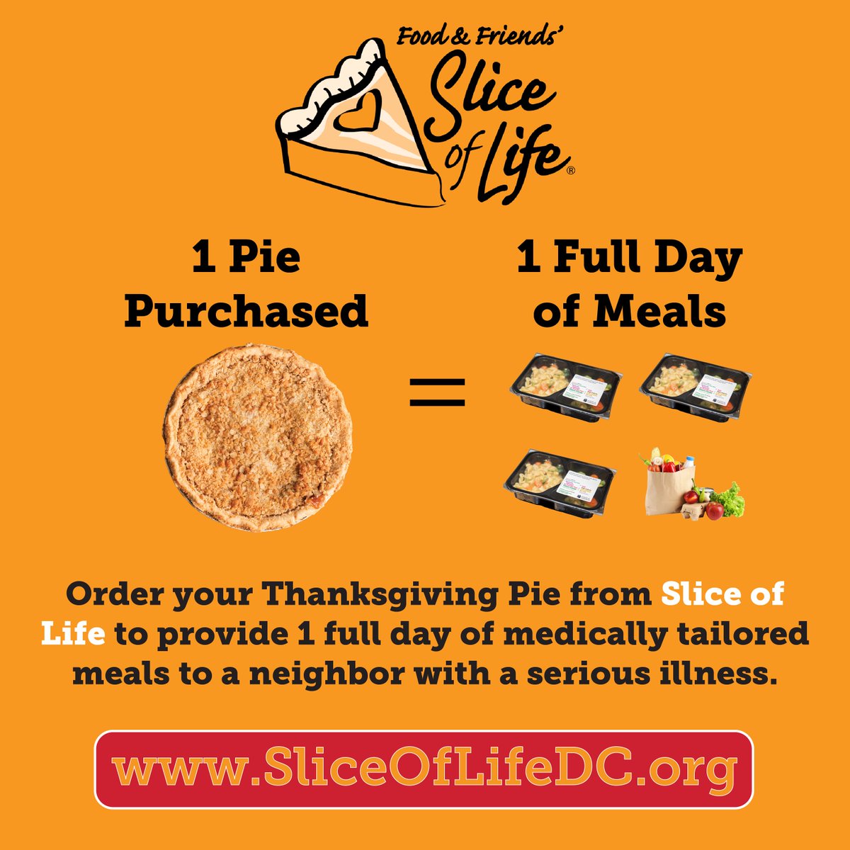 JenHesla's tweet photo. Do good. Feel good. BUY PIES! Please purchase your pies through Food &amp; Friends’ Slice of Life and support my pie-selling team,
Choose apple crumble, classic pumpkin, sea salt chocolate chess, cherry, or nutty pecan. Visit https://t.co/D8LtqDhD4E and select my team Jennifer Hesla https://t.co/Cs4m9Wr1q4