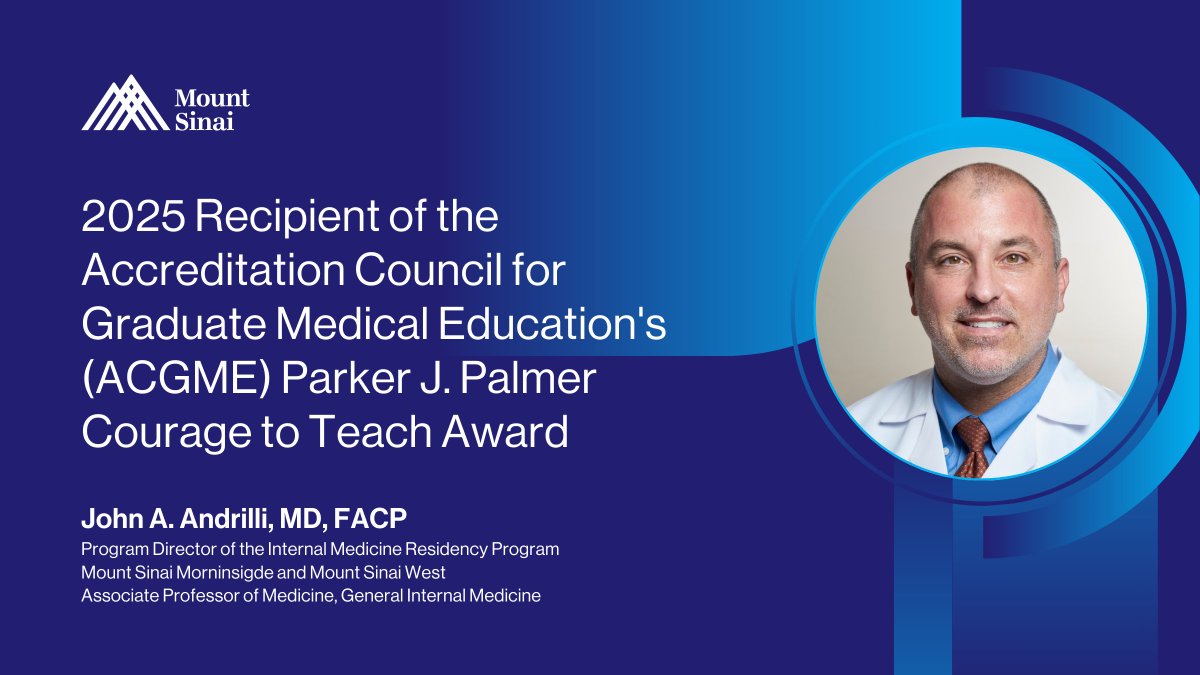 Please join us in congratulating Dr. John Andrilli for being a 2025 recipient of the Accreditation Council for Graduate Medical Education's (<a href="/acgme/">ACGME</a>) Parker J. Palmer Courage to Teach Award.

This award recognizes program directors who have fostered innovation and improvement in