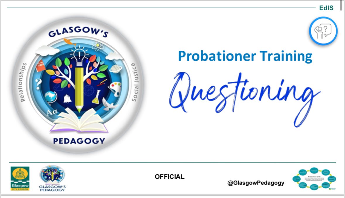 Mrs Paisley (O’Hara) (@ohara_biology) on Twitter photo Back with <a href="/GlasgowPedagogy/">The Glasgow Pedagogy Team</a> team today delivering the Probationer training on Questioning with <a href="/MrLoganPS/">Eoin Logan</a>
5 sessions throughout the day with great input from our probationer colleagues. 📚✏️🏫⁉️🙋🏻♀️ Back with <a href="/GlasgowPedagogy/">The Glasgow Pedagogy Team</a> team today delivering the Probationer training on Questioning with <a href="/MrLoganPS/">Eoin Logan</a>
5 sessions throughout the day with great input from our probationer colleagues. 📚✏️🏫⁉️🙋🏻♀️