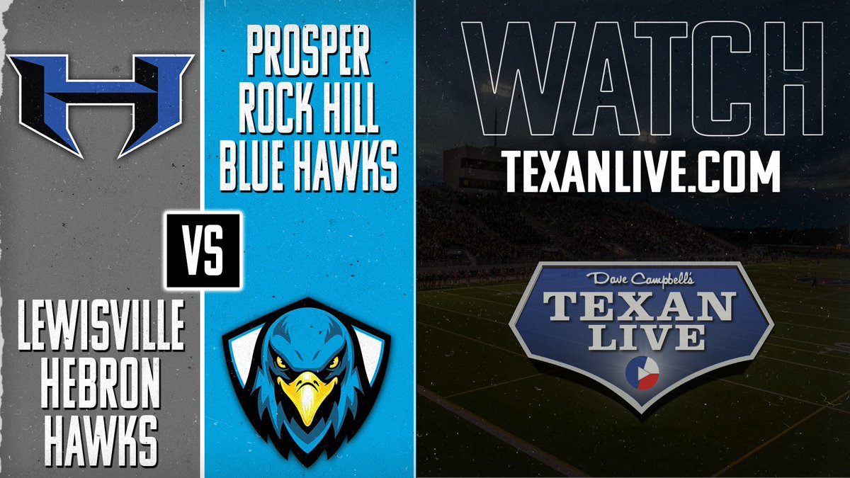 Bi-District Playoffs
🏟️ Live from Children's Health Stadium
🏈 Hebron vs Prosper Rock Hill
📅 Thursday, November 14th
🎙️ @championsports
⏰ 7PM Kickoff
📺 bit.ly/3Z4bZ4v

#TXHSFB #Dctf #TexanLive