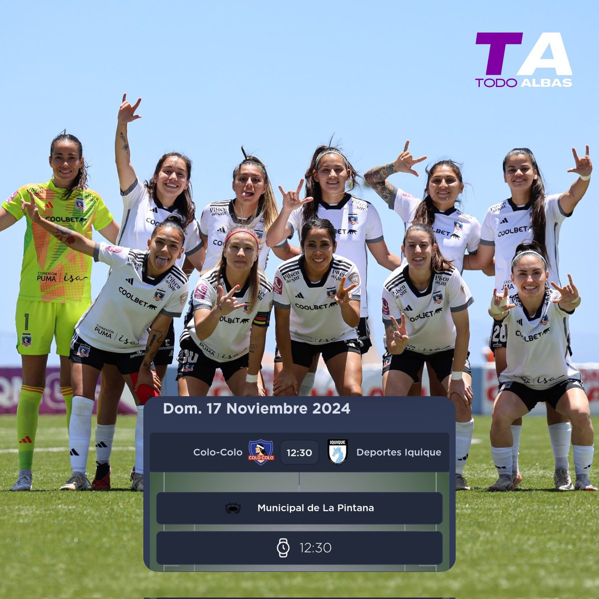 CONFIRMADO 🚨🚨
Las Albas enfrentarán a Iquique por las semis vuelta en el Estadio Municipal de La Pintana 🫠🏟