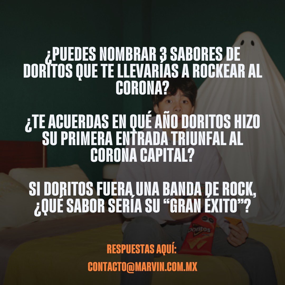 RevistaMarvin's tweet image. Acuérdense que somos amix y por eso #MarvinMeLleva. 
@Doritos_Mx 
@CoronaCapital