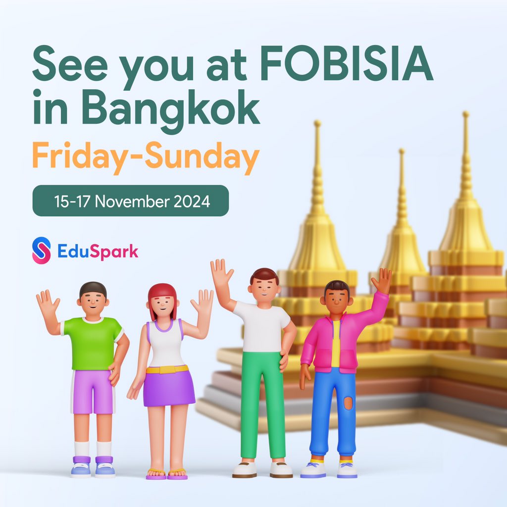 Eduspark co-founders Andrew Mowat and Craig Kemp are excited to join the FOBISIA Leadership Conference! Join us November 15-17, 2024, at the Bangkok Marriott Marquis Queen's Park Hotel. Let’s connect, share insights, and explore Eduspark’s latest innovations. Stop by our booth!
