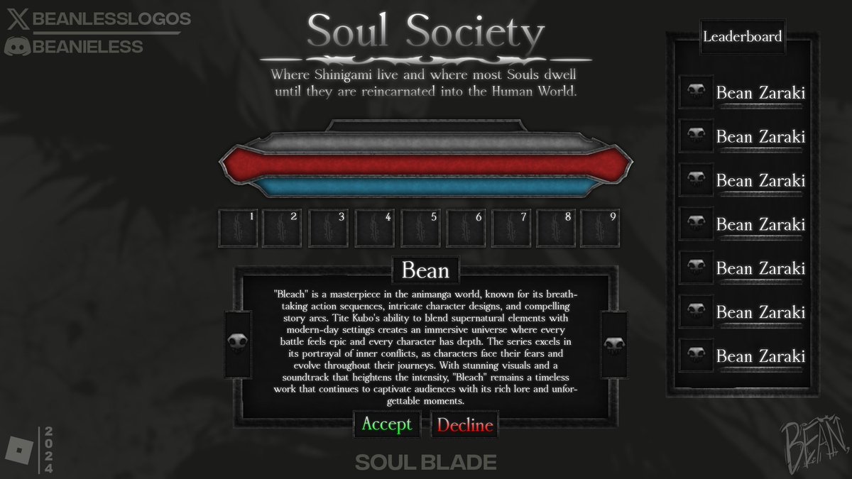 Selling this ui for USD (dm me for offers)
-
[#RobloxDev] [#RobloxArt] [#Robloxui] [#Roblox] [#UI] [#RobloxGFX] [#GraphicDesign] [#BLEACH] [#ANIME] [#uiuxdesign]