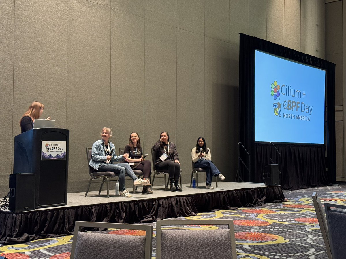 So many fellow travelers here <a href="/KubeCon_/">Kubecon_</a> to learn about #ebpf and <a href="/ciliumproject/">Cilium</a>