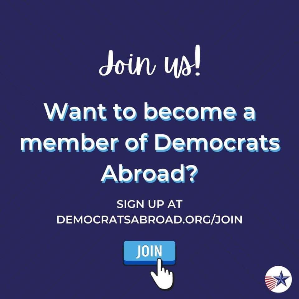 DemsAbroadCan's tweet image. Americans abroad: Were you late getting your ballot? Had a voting issue? Wish you’d have gotten more active? Would love to meet other US expats near you? Then join Democrats Abroad. We can help with all that and more. And it’s free to join. Democratsabroad.org/join