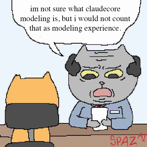 spazsol's tweet photo. is anyone aware of claudecore modeling? https://t.co/aLnTN121GI