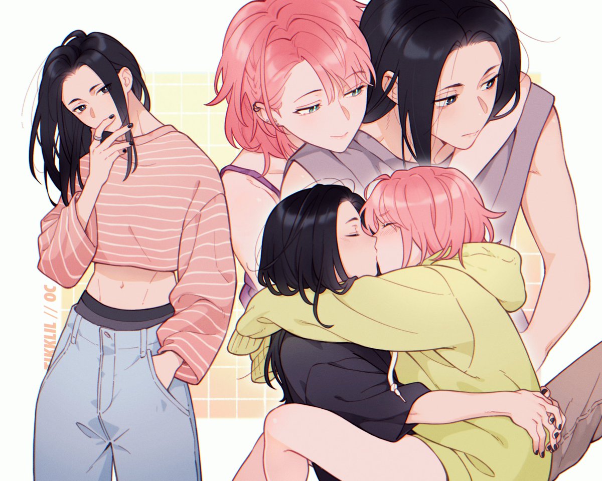 tikklil's tweet photo. Now that Drifting Into Summer has been out for a week, I can officially induct myself into the pink and black yuri club.
Come get your grumpy x sunshine swim team girls ✨💖
#driftingintosummer https://t.co/HP7lJrp1F9