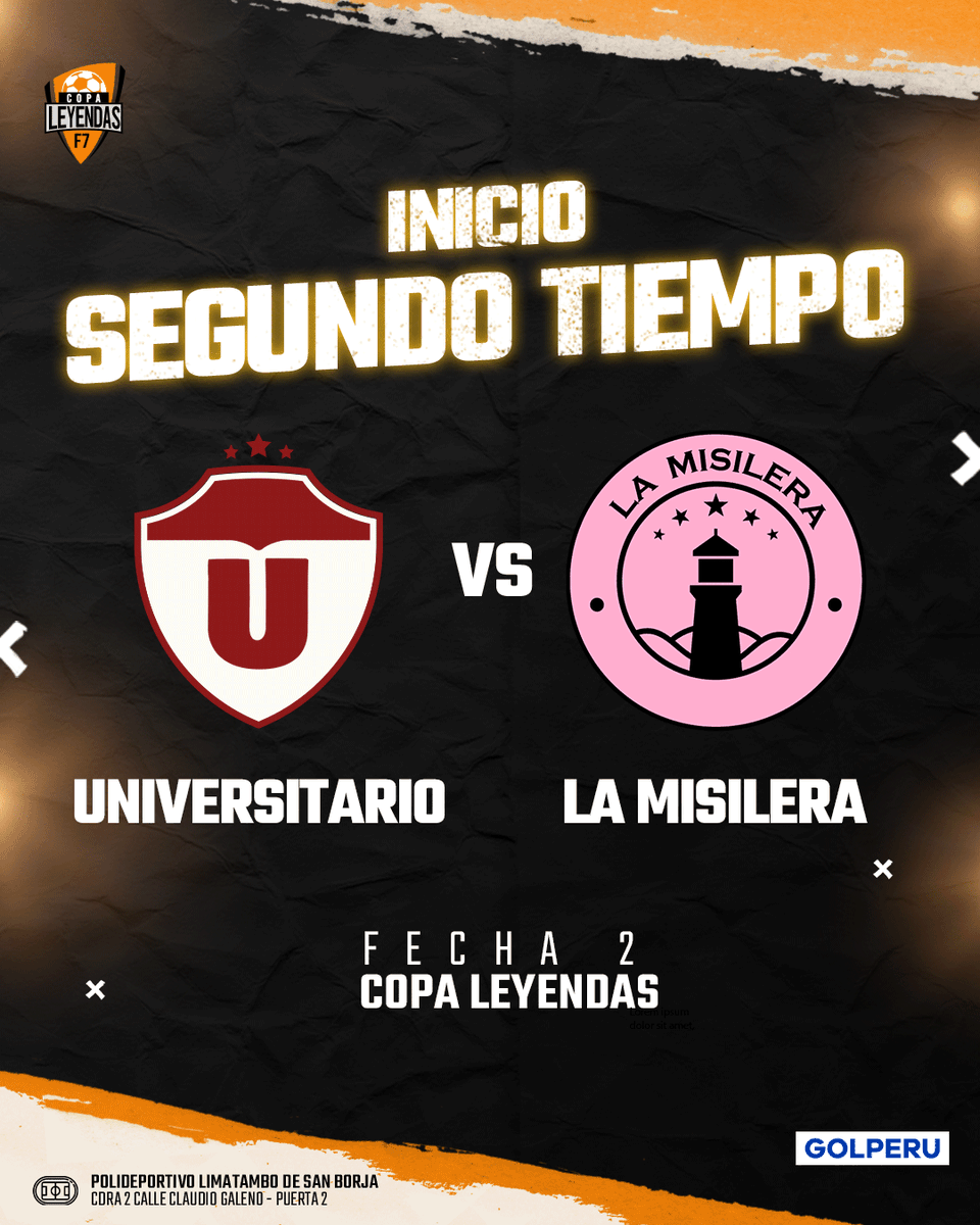 copaleyendasf7's tweet photo. ¡SEGUIMOS! Rueda la pelota en el Polideportivo Limatambo 🏟 de San Borja 🔥. Universitario 🟠 0-1 La Misilera 💗. https://t.co/h4THBnKcUX