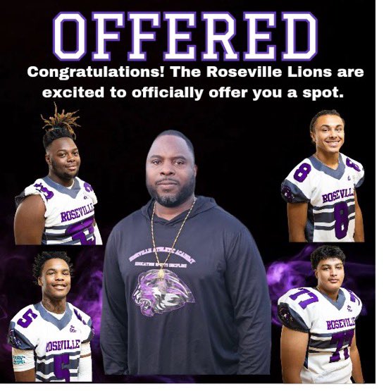 Nicholes Taylor (@nicktaylor_65) on Twitter photo #agtg 💯 blessed to receive my 6th offer from <a href="/Rosevillelions1/">Roseville University</a> <a href="/WoodrowLoweJr/">Coach Lowe</a> <a href="/NSHSIndians/">North Side High School Football</a> <a href="/Coachgut/">Coach Guthrie</a> #agtg 💯 blessed to receive my 6th offer from <a href="/Rosevillelions1/">Roseville University</a> <a href="/WoodrowLoweJr/">Coach Lowe</a> <a href="/NSHSIndians/">North Side High School Football</a> <a href="/Coachgut/">Coach Guthrie</a>