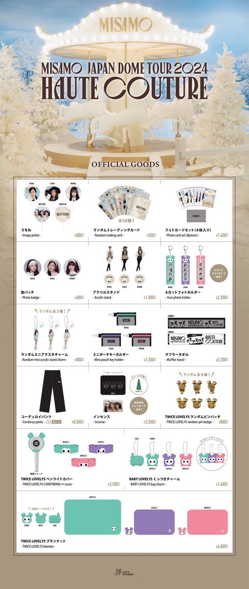 TWICE & MISAMO Official Merch at JYP JAPAN Pop Up Store There is