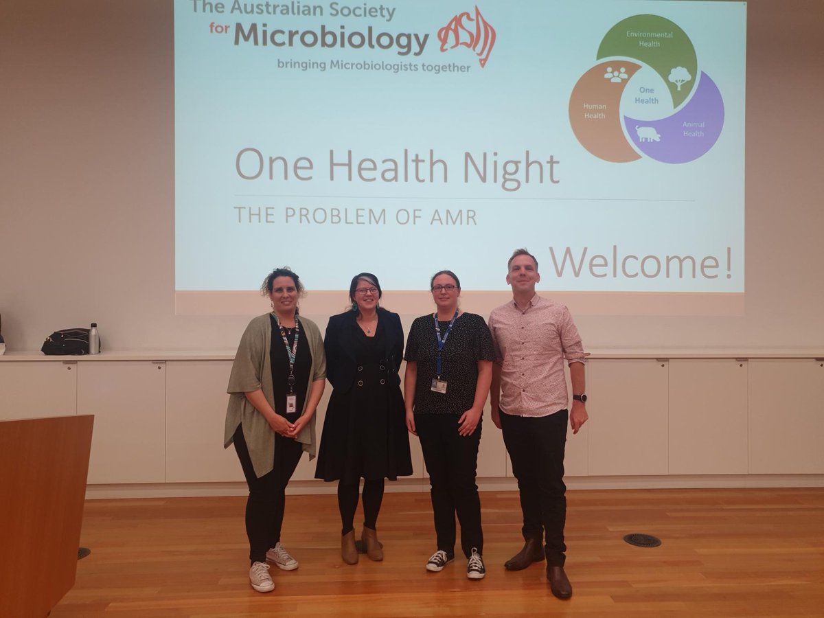 ASM Vic Branch (@asm_vicbranch) on Twitter photo The ASM Vic Branch One Health Night had speakers including <a href="/greeninglab/">Chris Greening</a>, <a href="/celeste_donato/">Celeste Donato</a> and @LauraBoelsen (pictured with Organiser Eliza Nikolaou) and Anna Sri (not in picture) The ASM Vic Branch One Health Night had speakers including <a href="/greeninglab/">Chris Greening</a>, <a href="/celeste_donato/">Celeste Donato</a> and @LauraBoelsen (pictured with Organiser Eliza Nikolaou) and Anna Sri (not in picture)