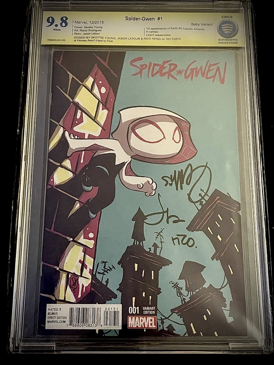 Joshua Onimus (@variantnewssrce) on Twitter photo I love this Slab. I rarely have an entire team have a book signed. However I was fortunate to get Spider-Gwen’s first solo title signed by <a href="/jasonlatour/">Jason Latour</a> , Robbie Rodriguez and Rico Renzi! I still love this cover. Lest we forget, Us fans are the reason she became Canon. #Spidergwen I love this Slab. I rarely have an entire team have a book signed. However I was fortunate to get Spider-Gwen’s first solo title signed by <a href="/jasonlatour/">Jason Latour</a> , Robbie Rodriguez and Rico Renzi! I still love this cover. Lest we forget, Us fans are the reason she became Canon. #Spidergwen