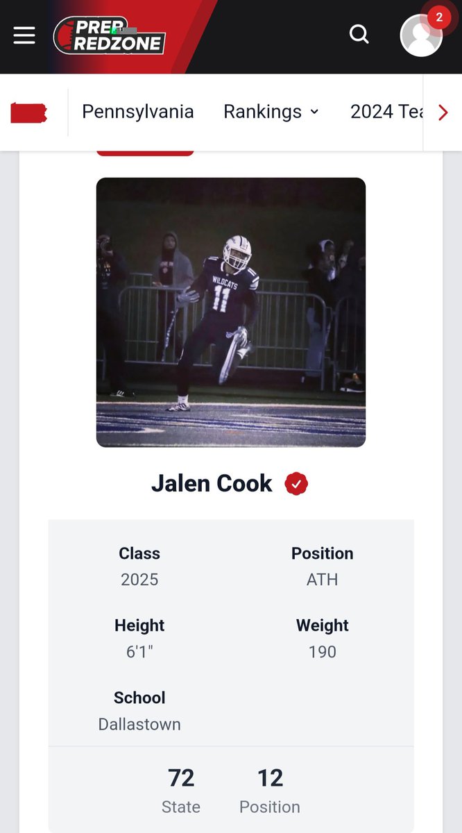 Thank you @PRZPAvic and <a href="/PrepRedzone/">Prep Redzone 🏈</a> for naming me a top 12 ATH in PA‼️