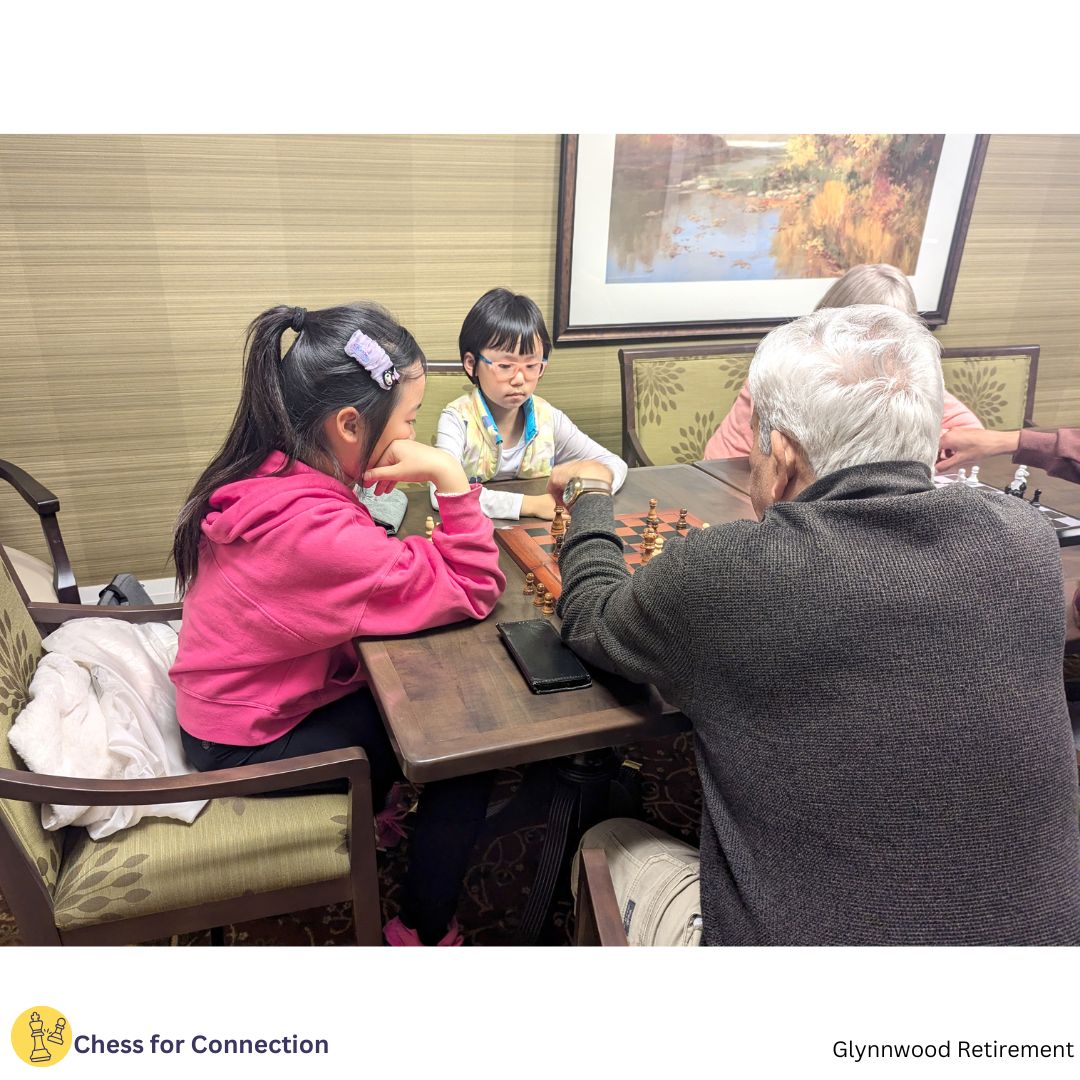 ChessForCXT's tweet image. 🧍‍♀️Girls in Chess for Connection! 

🌟 Alydda &amp;amp; Selina in Action with Jaiven at Glynnwood Retirement Residence.

 #socialchess #intergenerationalproject #seniors #youth #youthengagement #communityservice #chess #fide #chessforconnection  @FIDESocialChess