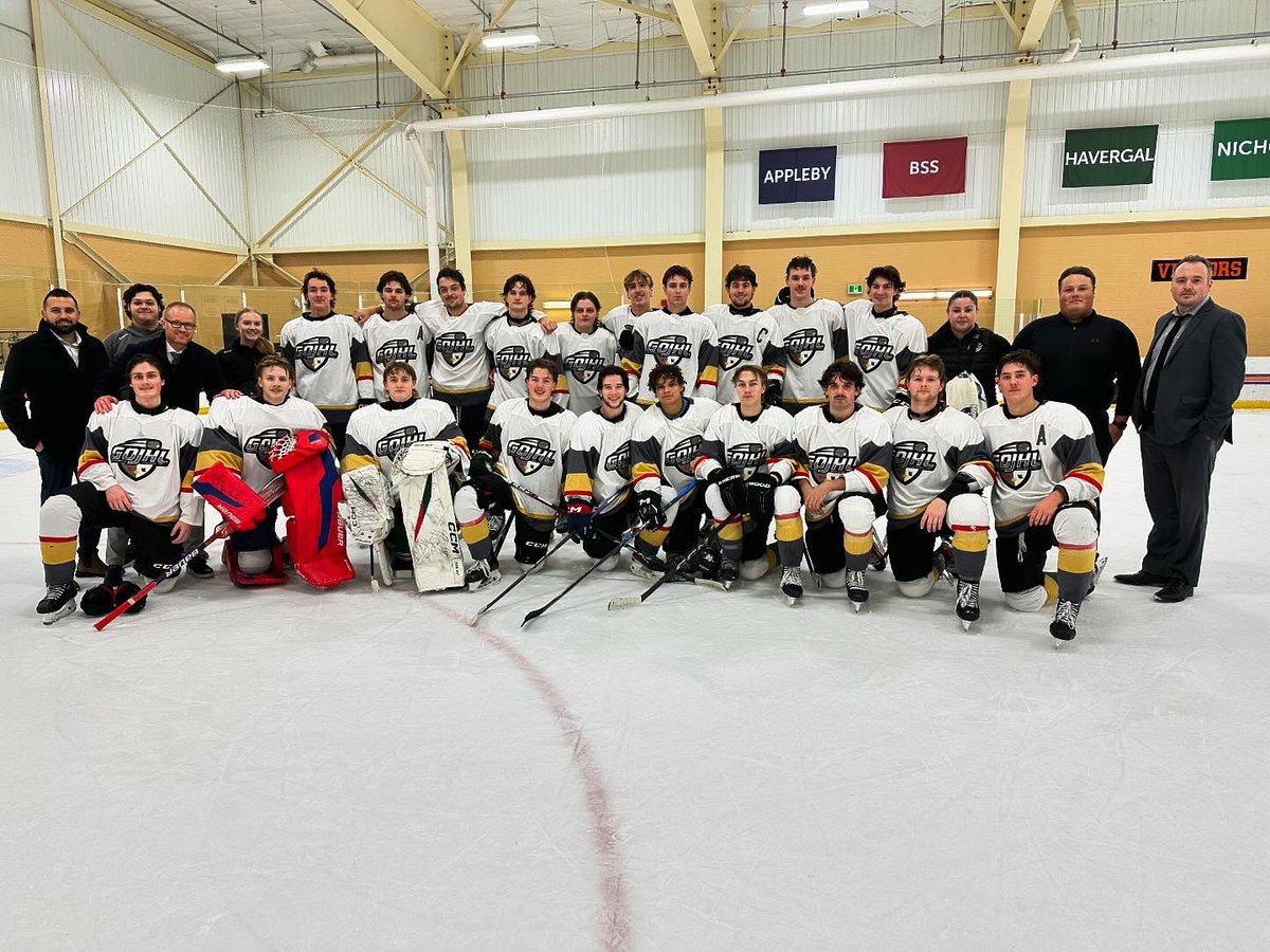 GOHLHockey's tweet photo. Great game from our GOJHL Western Conference stars tonight picking up a 3-1 win over Ridley! Drake Neal, Josh Harding and Josh Lepain scored the goals. Well done boys! #GOJHL #SpotlightGames @519sportsonline @CollinsFW https://t.co/QzEdRpco4X