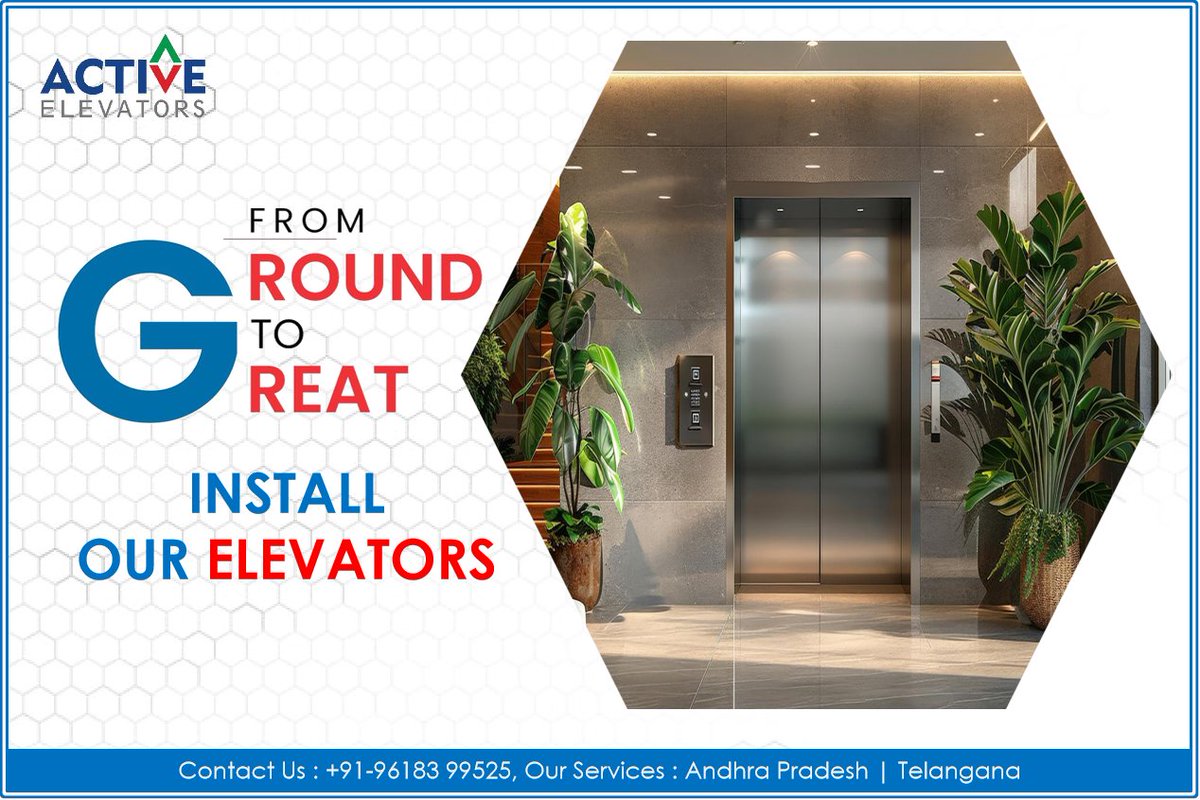 ACTIVEELEVATOR1's tweet image. FROM GROUND TO GREAT HEIGHTS WITH "ACTIVE ELEVATORS" #activeelevators #activeelevatorsap #activeelevatorshyd #andhrapradesh #telangana #visakhapatnam #bhimavaram #amalapuram #kakinada #rajahmundry #vijayawada #hyderabad #homelifts #commerciallifts #hydrauliclifts ⏫🚻⏬
