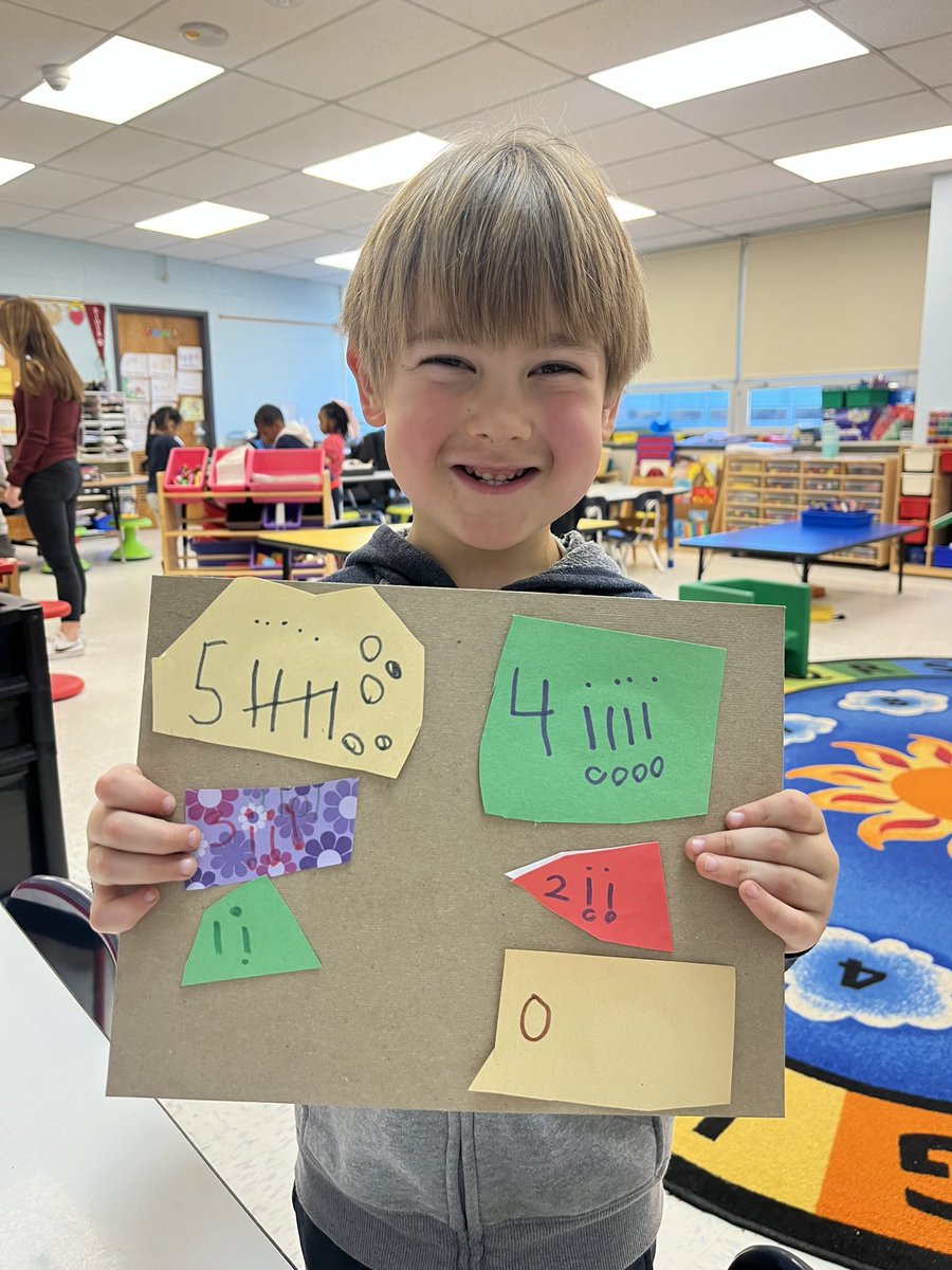 Loving <a href="/iReady/">i-Ready</a> math and feeling so confident in his #NumberSense that he made this all on his own during free choice time ❤️<a href="/MTL_Poolaw/">Mrs. Poolaw</a>