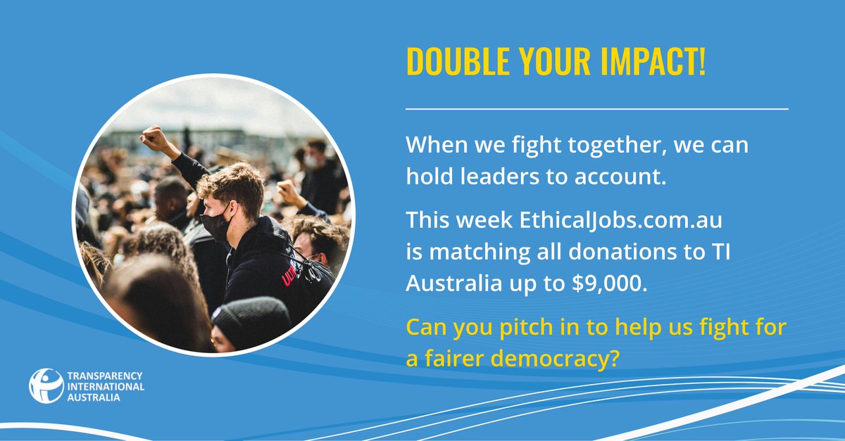 🚨 Just 1 day left! Donate to double the impact for a fairer democracy in our matched giving campaign. 
Every $1 donated unlocks another $1, driving reforms to end dark money, secret lobbying &amp; influence on policy. Donate now to fuel essential reforms. chuffed.org/project/ethica…