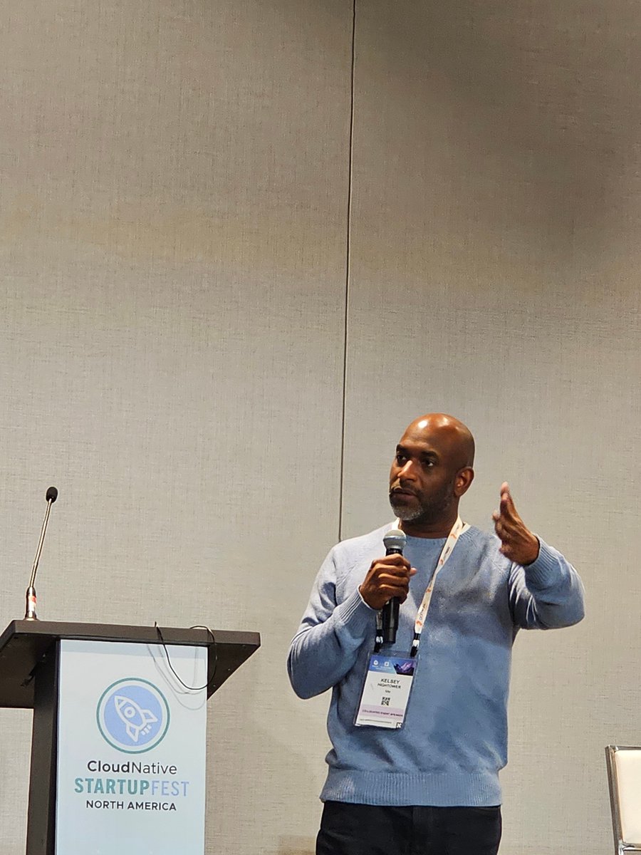 sat_cse28's tweet image. ✨ Full circle moment at #KubeConNA!.
Met the legendary @kelseyhightower at  StartupFest, Salt Lake City! From learning Kubernetes the Hard Way in 2016 to becoming a Kubestronaut!.  Had an amazing talk about Enterprise vs Open Source.
#Kubernetes #CloudNativeCon @kubernetesio