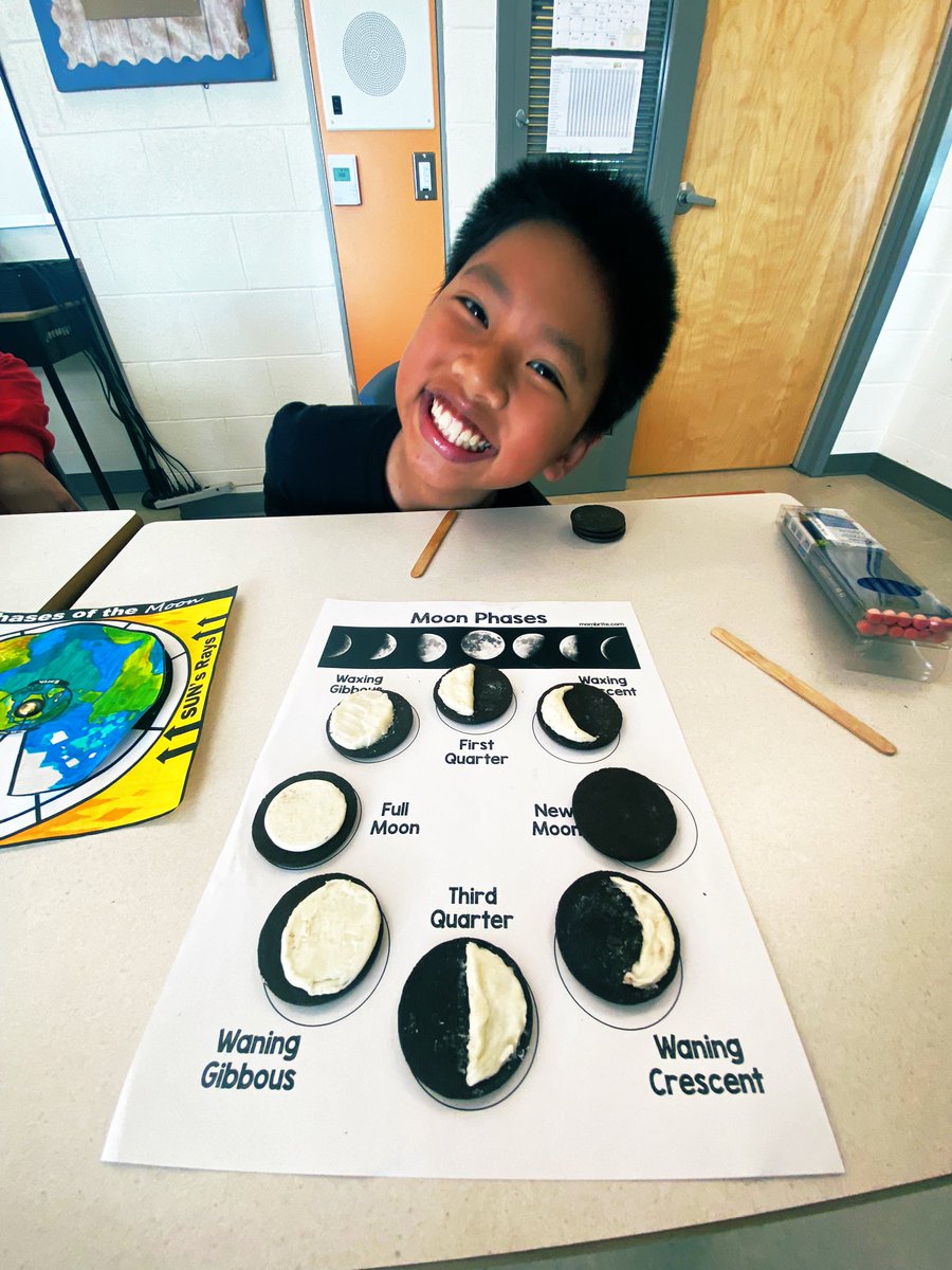 Learning about the phases of the moon is de-licious 🌘🌑🌒 <a href="/eastpointelem/">East Point Elem</a>