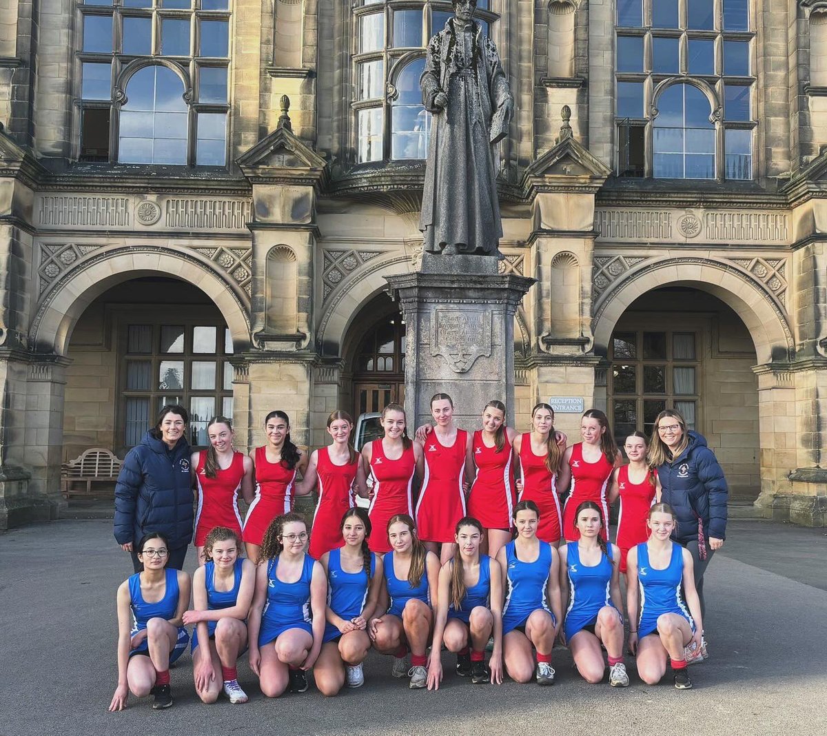 RipleySport's tweet photo. A great day at @Stonyhurst for the Lancashire Netball Competition. Our U14 and U16 girls did us proud as always - a huge well done! #coachWilson #coachEarl 🔵🔴 https://t.co/cMqtbc2qct