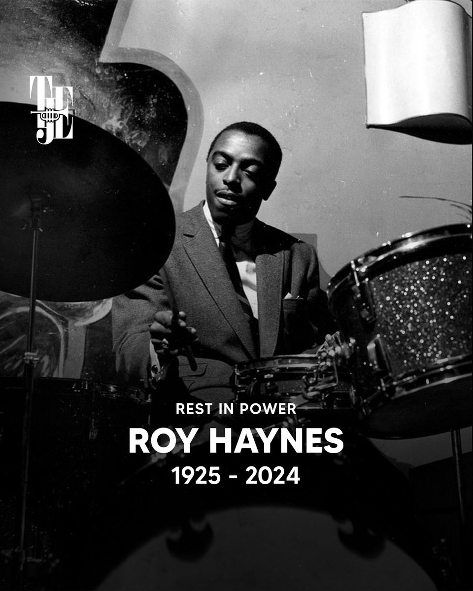 The Jazz Estate (@thejazzestate) on Twitter photo We are deeply saddened to hear of the passing of drummer Roy Haynes.
In a career lasting over 80 years, Haynes has influenced and innovated, shaping some of the greatest recordings in jazz while altering the very fabric and direction of jazz improvisation with his mercurial, We are deeply saddened to hear of the passing of drummer Roy Haynes.
In a career lasting over 80 years, Haynes has influenced and innovated, shaping some of the greatest recordings in jazz while altering the very fabric and direction of jazz improvisation with his mercurial,