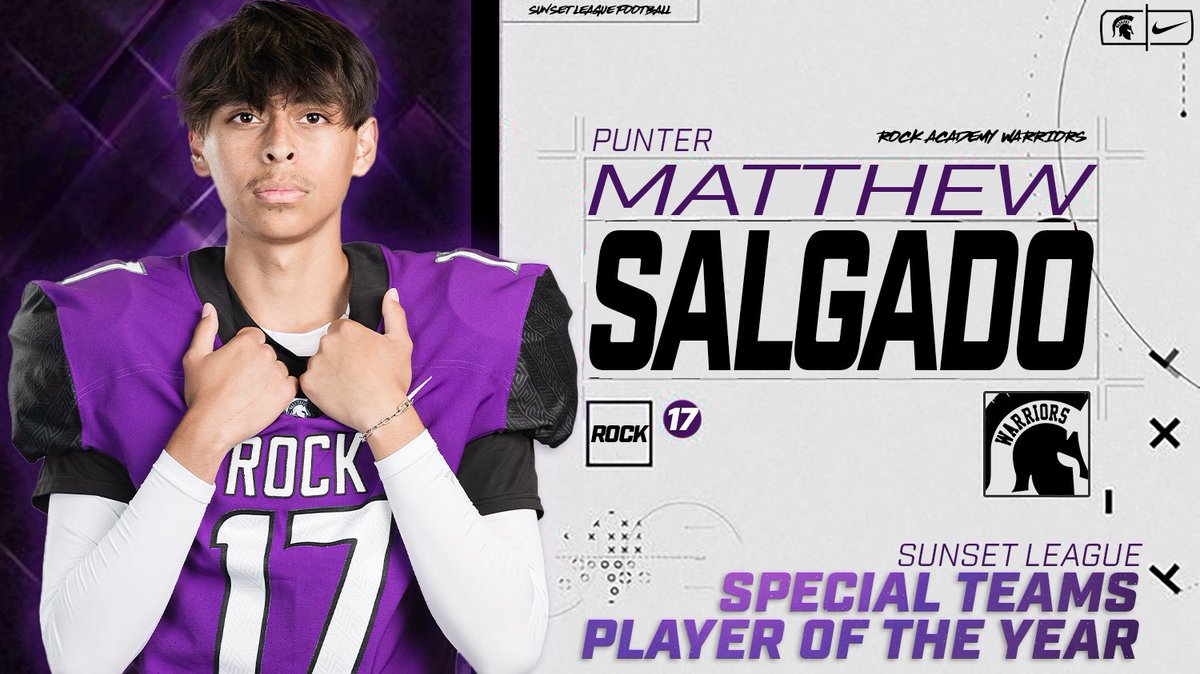Congratulations to Senior Punter <a href="/matt_salgado25/">Matt Salgado 4.5⭐️</a> on being named our leagues special teams player of the year. 

#WeAreWarriors