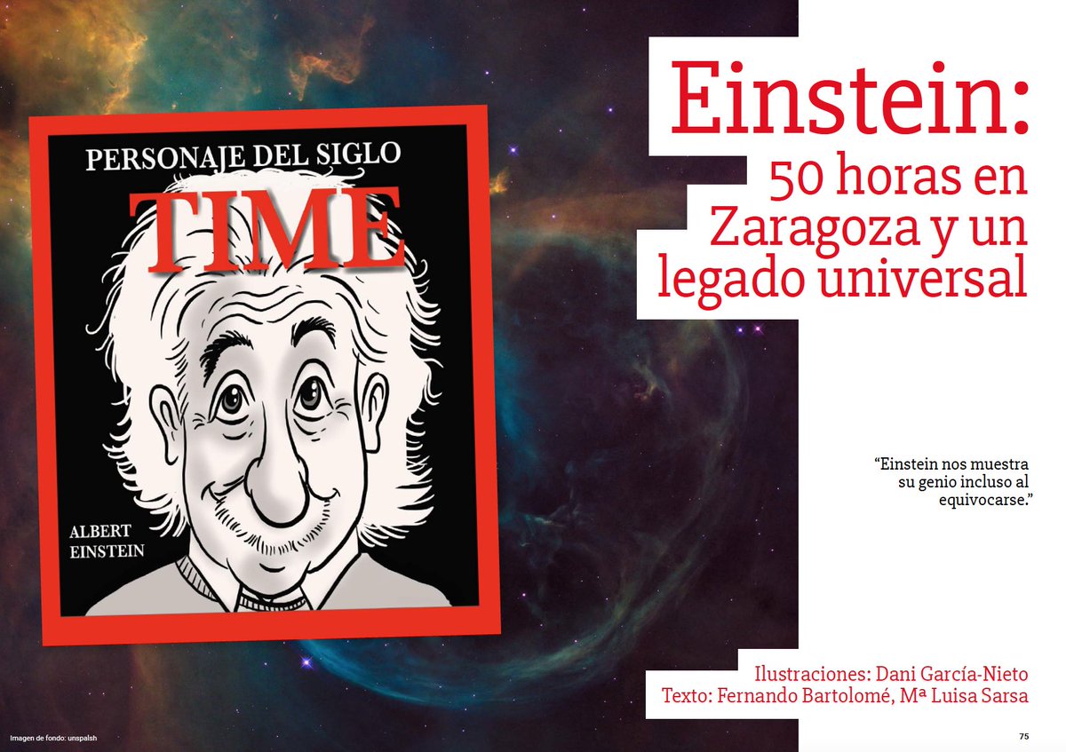 Ciencias_Unizar (@ciencias_unizar) on Twitter photo En el artículo "Einstein: 50 horas en Zaragoza y un legado universal" del nº 33 de la revista conCIENCIAS, Fernando Bartolomé y Marisa Sarsa explican, con las ilustraciones de Daniel García-Nieto, la visita a Zaragoza del científico más famoso del momento.
divulgacionciencias.unizar.es/revista-conCIE… En el artículo "Einstein: 50 horas en Zaragoza y un legado universal" del nº 33 de la revista conCIENCIAS, Fernando Bartolomé y Marisa Sarsa explican, con las ilustraciones de Daniel García-Nieto, la visita a Zaragoza del científico más famoso del momento.
divulgacionciencias.unizar.es/revista-conCIE…