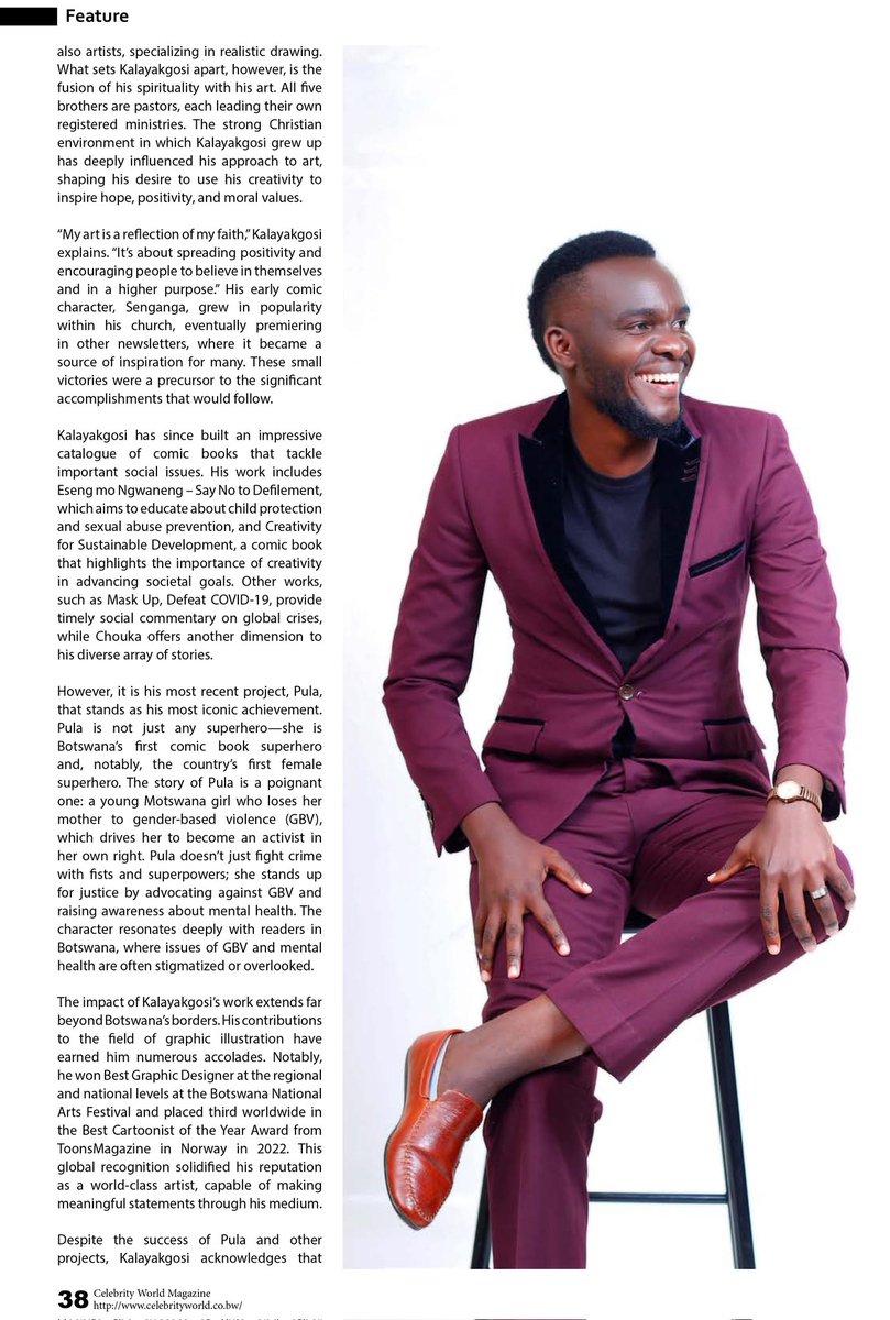 HorebInc's tweet photo. We made it to the Celebrity World Magazine 📰🗞️ Pula 🌧️ 
Get yourself a Copy this week. 😊 
#markkalayakgosi #horebinc https://t.co/c8obR8Ky8S