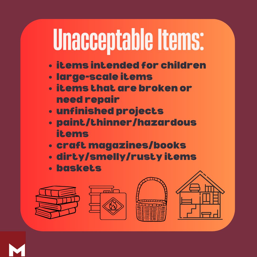 MaxwellLibrary's tweet image. Hey friends! If you have extra craft supplies, consider donating them to the Maxwell Library by Nov 22. Join us for the Craft Swap happening from Nov 18-22 in the Rec Room. Remember, donations are optional. Stay tuned for more updates! #craftdonations #craftswap #librarycommunity