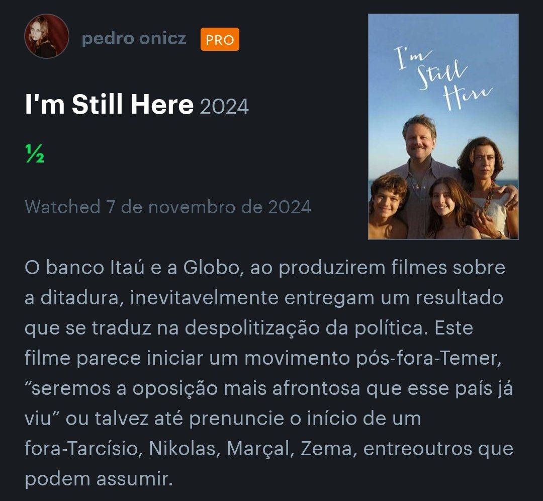 M4thsSC's tweet image. tava aqui lendo reviews de ainda estou aqui