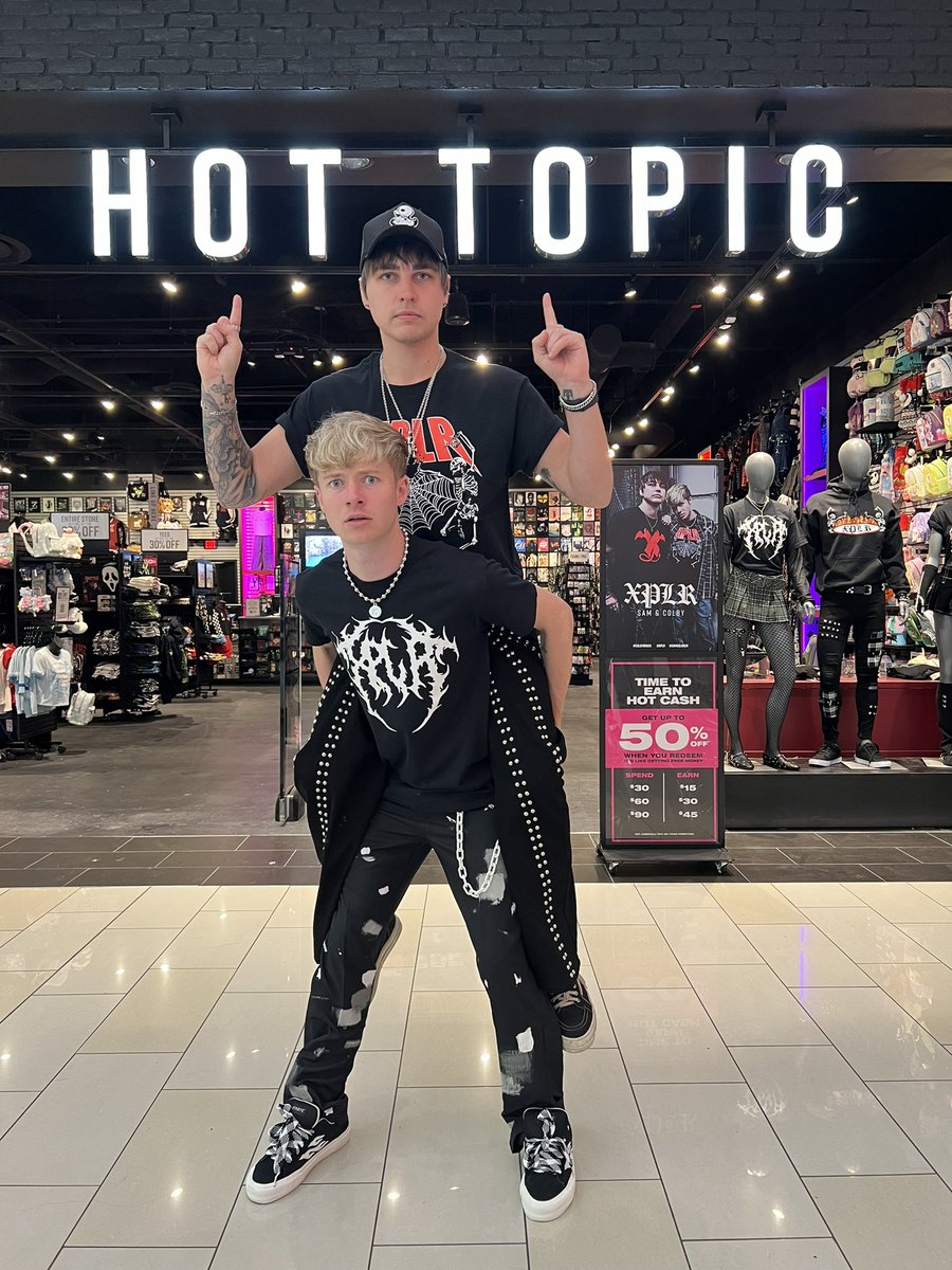 Sam and Colby (@samandcolby) on Twitter photo HUGE ANNOUNCEMENT ‼️ <a href="/xplr/">XPLR CLOTHING</a> is now in ALL Hot Topic stores!! (USA + Canada + Puerto)
thank you guys so much for all the support over the years, could not have done this without you!
if you guys go to a hot topic be sure to take some pictures with our poster or the merch 🖤 HUGE ANNOUNCEMENT ‼️ <a href="/xplr/">XPLR CLOTHING</a> is now in ALL Hot Topic stores!! (USA + Canada + Puerto)
thank you guys so much for all the support over the years, could not have done this without you!
if you guys go to a hot topic be sure to take some pictures with our poster or the merch 🖤
