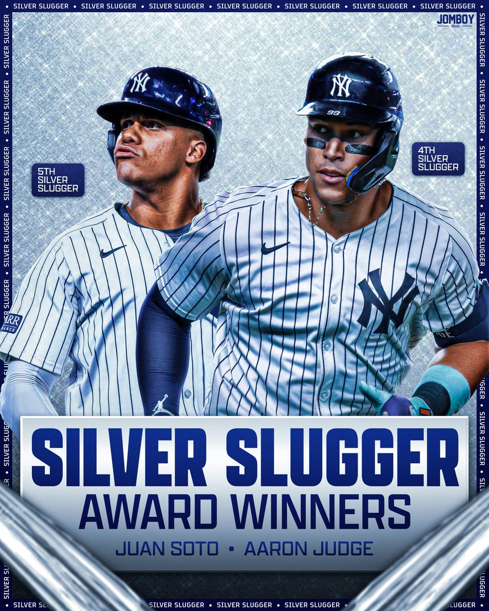 Juan Soto and Aaron Judge are your Silver Slugger Award winners for the Yankees this season!