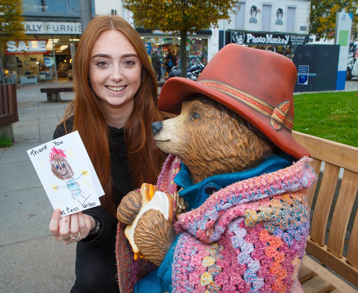 OnAnchorWatch's tweet photo. @AchillRNLI @RNLI @paddingtonbear Newtownards, Co. Down - Sadly he was forcibly removed from his bench a few days ago but rescued by this young lady (Carla Colman from Resturant Del Piero’s Urban). He’s now safely back on his bench with more marmalade 😀 📸 Newtownards Chronicle (Nov 7 2024) https://t.co/oIQci18vim