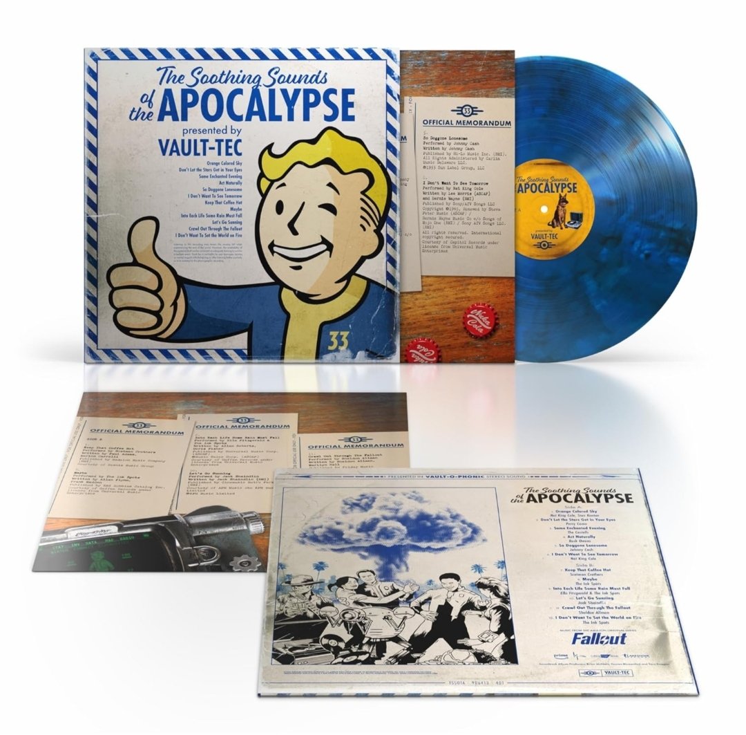 DiscussingFilm's tweet photo. ‘FALLOUT’ - The Soothing Sounds of the Apocalypse Vinyl releases on December 6. 

The record plays 12 hit songs from the '30s, '40s, and '50s that were featured in the Prime Video show.

Order here: https://t.co/Nvbk6ym7CW #ad https://t.co/2ZFazybgxO