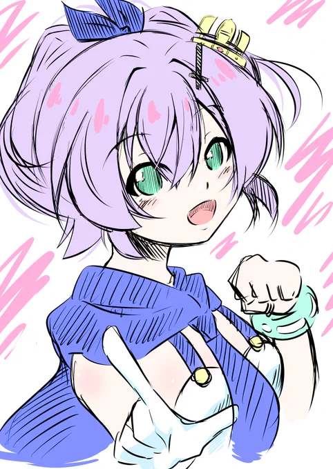 おはよございます。朝のお絵描きジャベリン。本日も元気ハツラツでいきましょ〜!(既にねむ…zzz)#アズールレーン #アズレン 