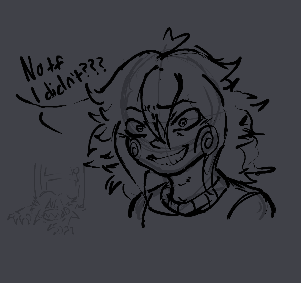 lAZUliLudicrous's tweet photo. we're in vc talking about undertale and we brought up that one video babifying chara where they go "chara HESSITATED to kill flowey!" so i got told to draw this https://t.co/SfsfT214u7