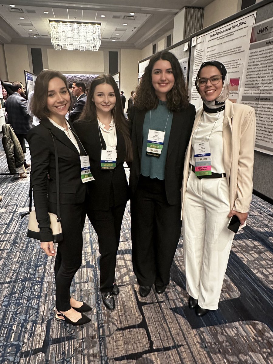 PathologyUAMS's tweet photo. The 2024 American Society of Dermatopathology meeting was this weekend in Chicago! Congratulations to all the residents who presented their research! #ASDP24 https://t.co/ztNLAi2fOo