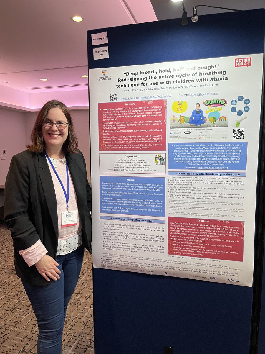 What a fantastic first day at the International Congress of Ataxia Research #ICAR2024 presenting ⁦<a href="/ActionforAT/">Action for A-T</a>⁩ funded studies with ⁦<a href="/MuniraKhan89/">Munira Khan</a>⁩

Thrilled to see our ⁦<a href="/CosmicKidsYoga/">Jaime Cosmic Kids</a>⁩ collaboration free ACBT training movie for children now has 240,000 views!