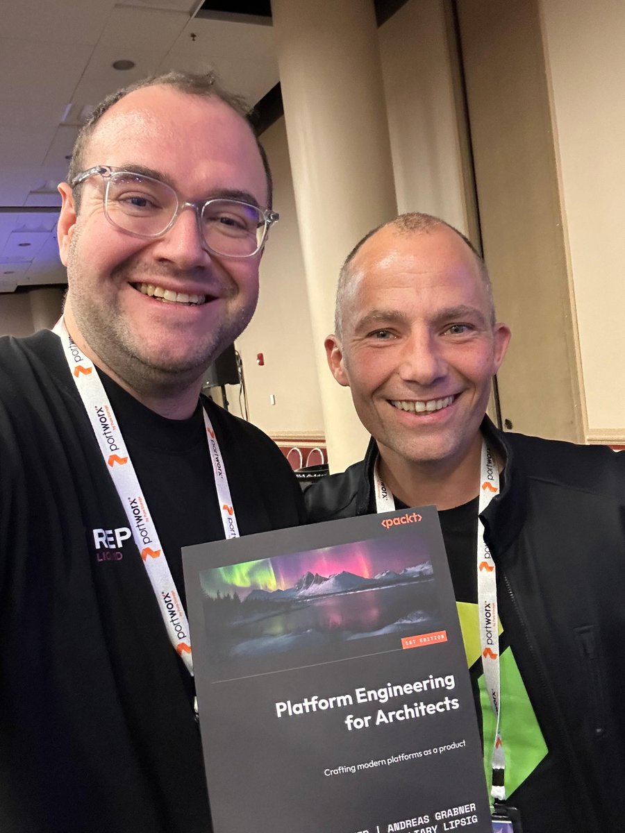 Max Körbächer 🇪🇺🎗🇺🇦 (@mkoerbi) on Twitter photo Are you ready for #KubeCon?
<a href="/grabnerandi/">Andreas Grabner (aka Andi)</a> and I are looking forward to meeting you, and if you come by the Dynatrace booth at J9 during the Kube crawl (13th of Nov, 6-8pm), you will get a copy of our (& Hilliarys) book - Platform Engineering for Architects.
See you tomorrow! Are you ready for #KubeCon?
<a href="/grabnerandi/">Andreas Grabner (aka Andi)</a> and I are looking forward to meeting you, and if you come by the Dynatrace booth at J9 during the Kube crawl (13th of Nov, 6-8pm), you will get a copy of our (& Hilliarys) book - Platform Engineering for Architects.
See you tomorrow!