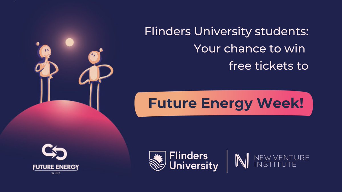 💡 We are giving <a href="/Flinders/">Flinders University</a> students a chance to win tickets to <a href="/FutureEnergySA/">FutureEnergyWeek</a> on 29 Nov! Fuelled by collaboration, education and innovation, #FutureEnergyWeek highlights the challenges and opportunities of the #cleaneconomy.
Enter for a chance to win: flinders.jotform.com/243101172236039