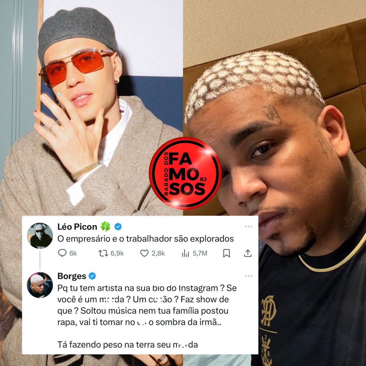 EITA! Borges responde o Leo Picon após ele não apoiar o fim da escala 6x1. 👀