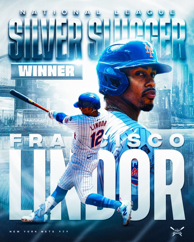 Mets's tweet photo. Back-to-back!

@Lindor12BC has been named the National League Silver Slugger at shortstop for a second straight year. 👏 https://t.co/mM4pHt505h