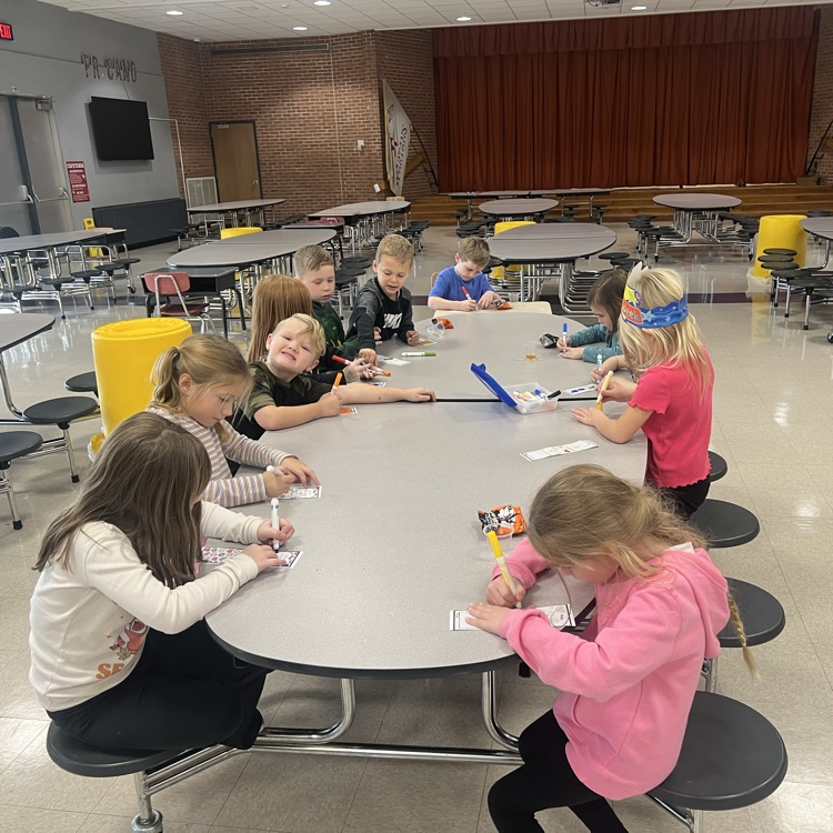 FricanoPrimary's tweet photo. Congratulations to our October Students of the Month! ♥️🩶These students were celebrated for their hard work in showing expected behaviors in October! They completed a community service project today to spread kindness in our library with special bookmarks. https://t.co/JDGYYDKEE2
