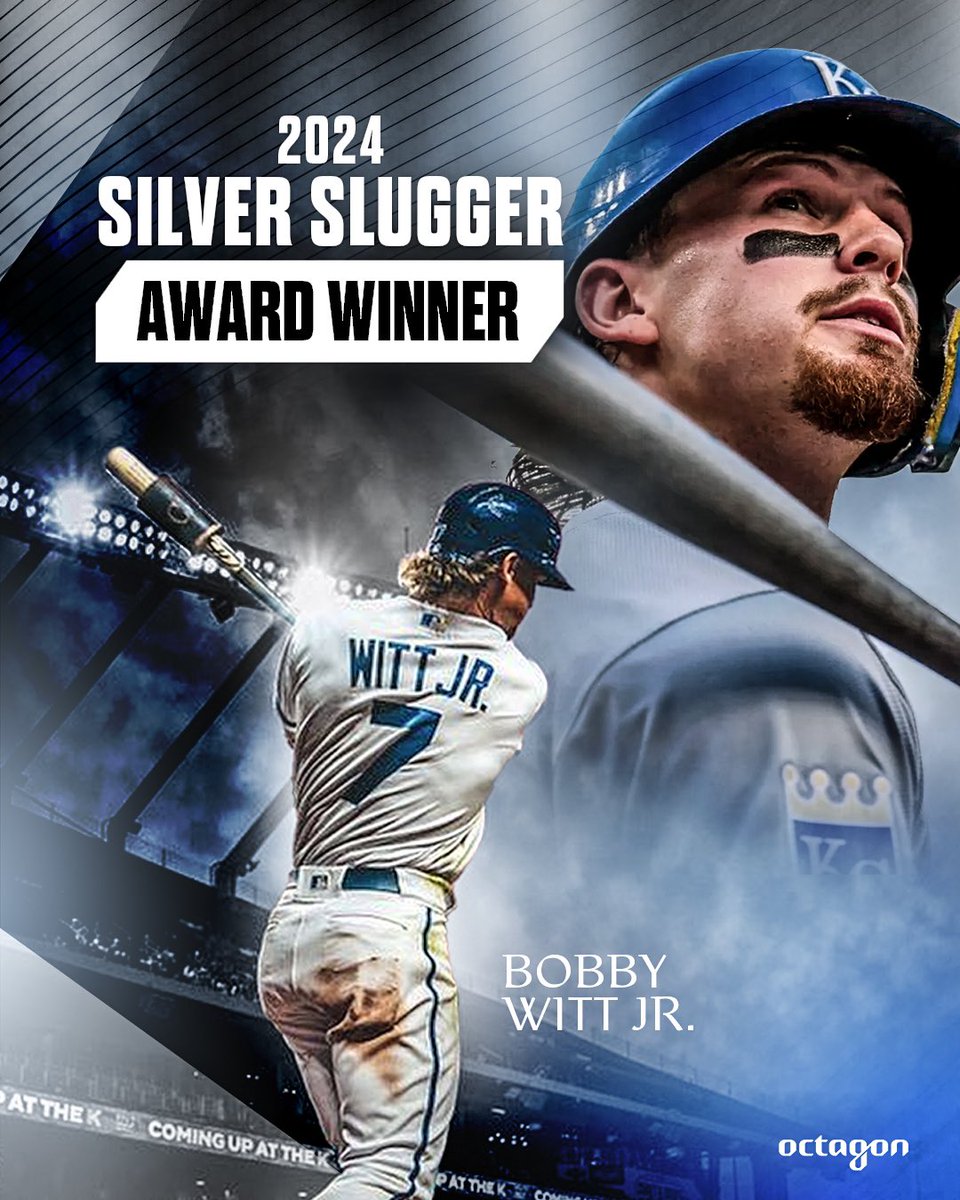 Octagon Baseball (@octagonbaseball) on Twitter photo Congrats to <a href="/BwittJr/">Bobby Witt Jr</a> on winning the American League Silver Slugger Award at shortstop! 💪 Congrats to <a href="/BwittJr/">Bobby Witt Jr</a> on winning the American League Silver Slugger Award at shortstop! 💪