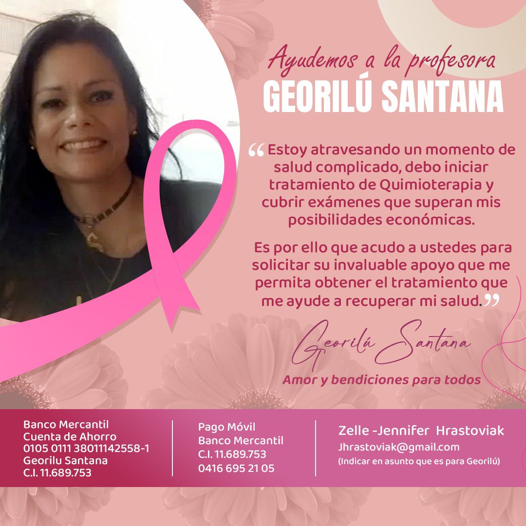 AlexaGomezDos's tweet photo. Buenas noches. Nuestra querida @ChicaDeJeans está atravesando un momento delicado de salud y lamentablemente ya agotó todos sus recursos en exámenes para tener un diagnóstico completo y saber los pasos a seguir. Debe iniciar quimioterapia cuanto antes, pero no cuenta con los medios económicos. Gracias por su apoyo 🩷🩷